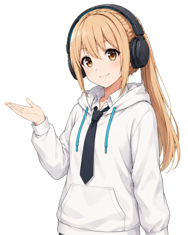 笑顔で案内するマスコットキャラクター